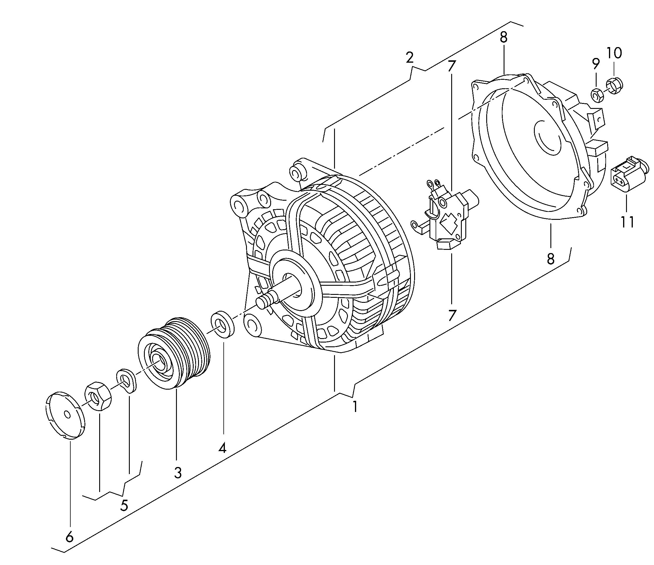 Alternator 70A/90A - Diesel-Industrie-Motore - imd