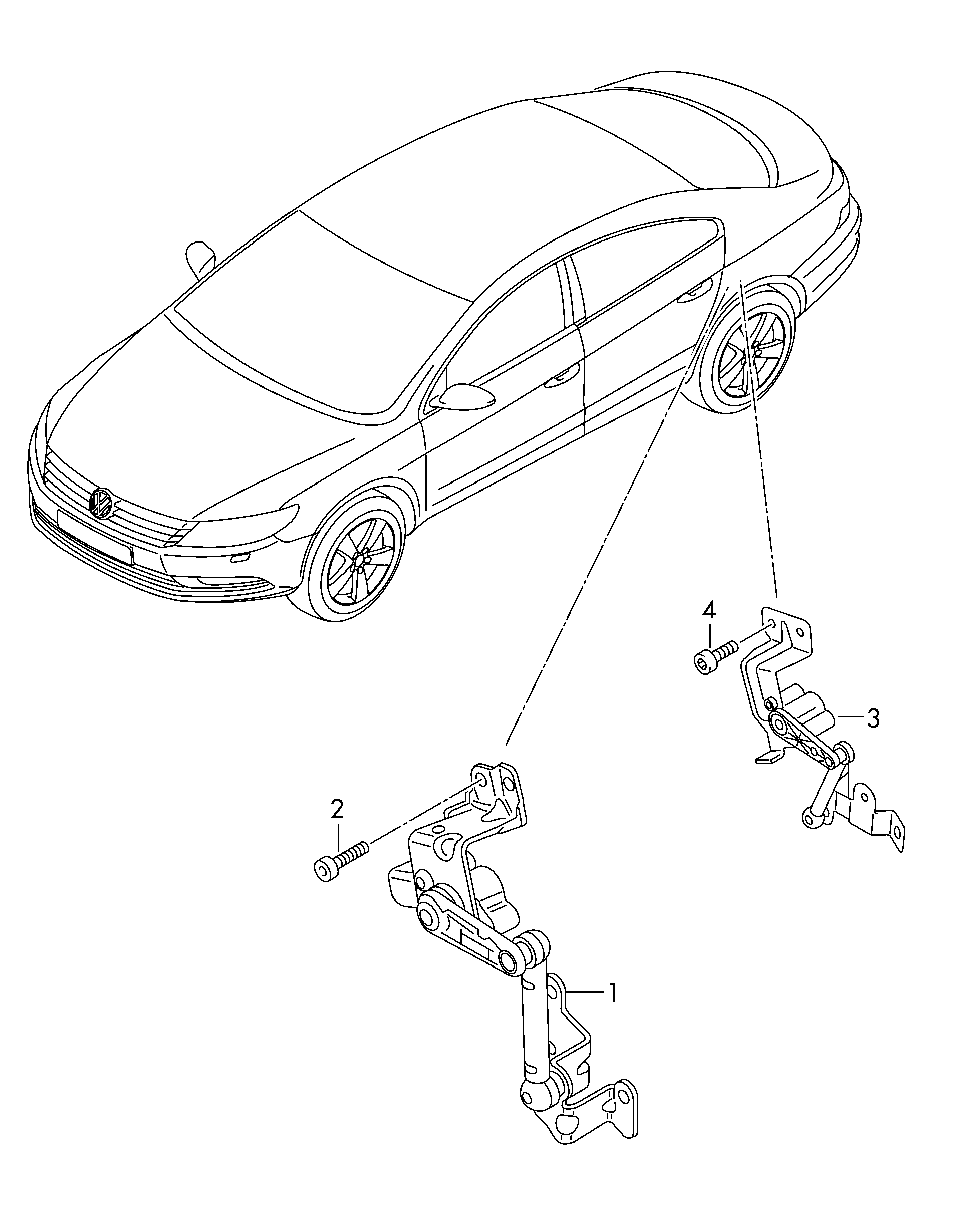 Niveausensorfür Fahrzeuge mit elek-<br>tronisch geregelter Dämpfung  - CC - cc