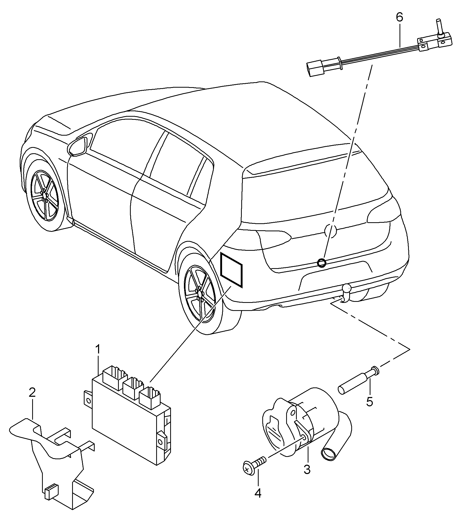 electrical parts for<br>trailer towing  - Golf/Variant/4Motion - golf