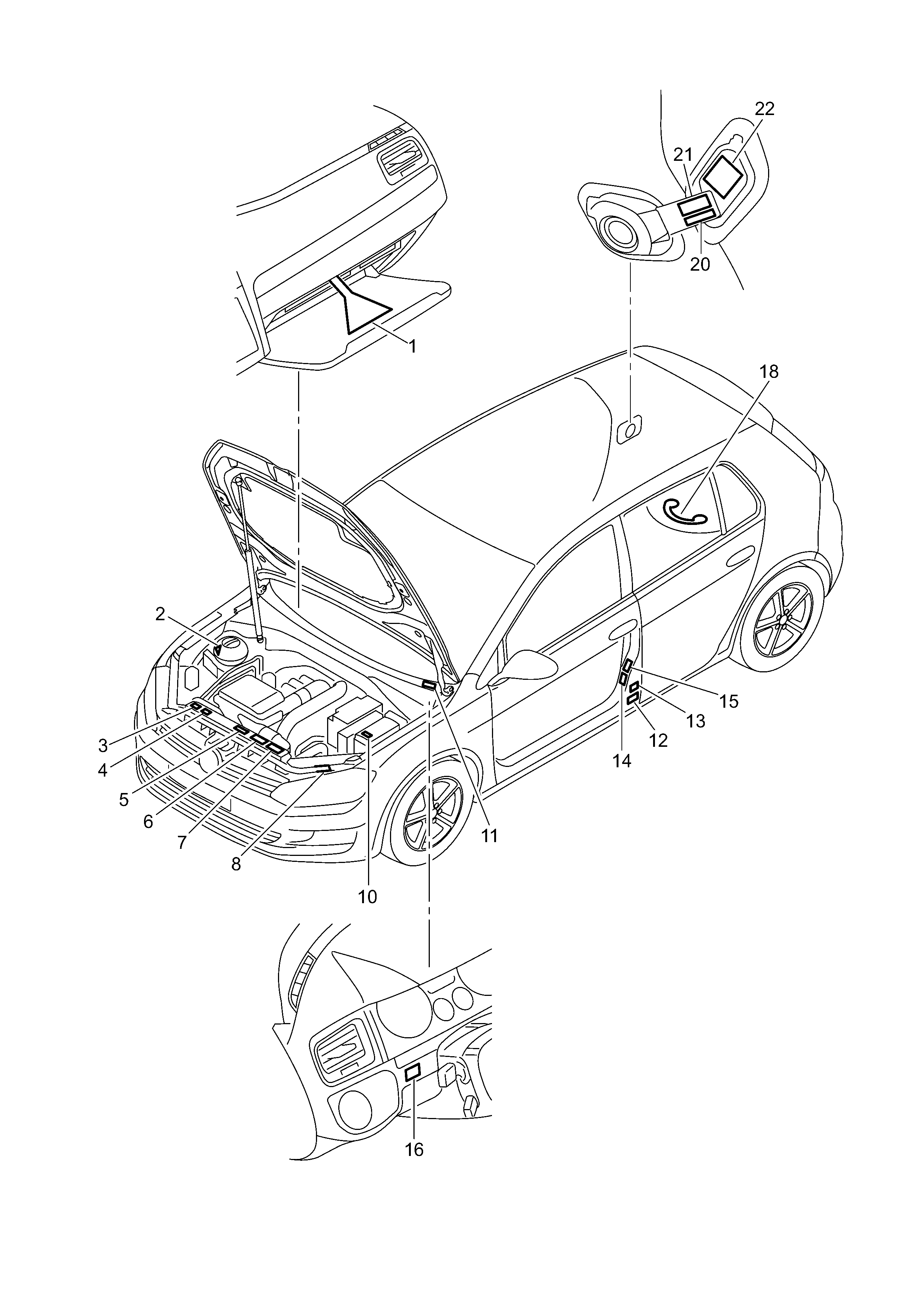 Type plates  - Golf/Variant/4Motion - golf