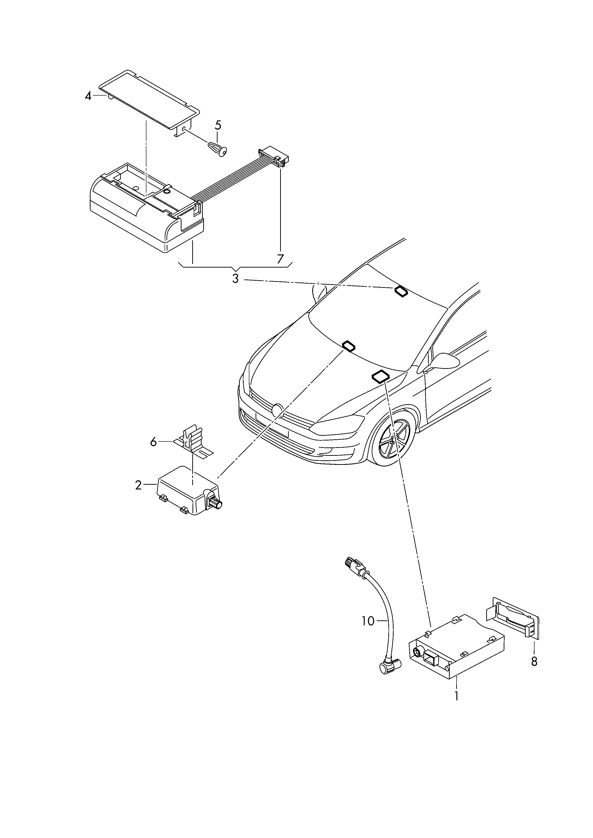Electric parts for<br>road toll system  - Golf/Variant/4Motion - golf
