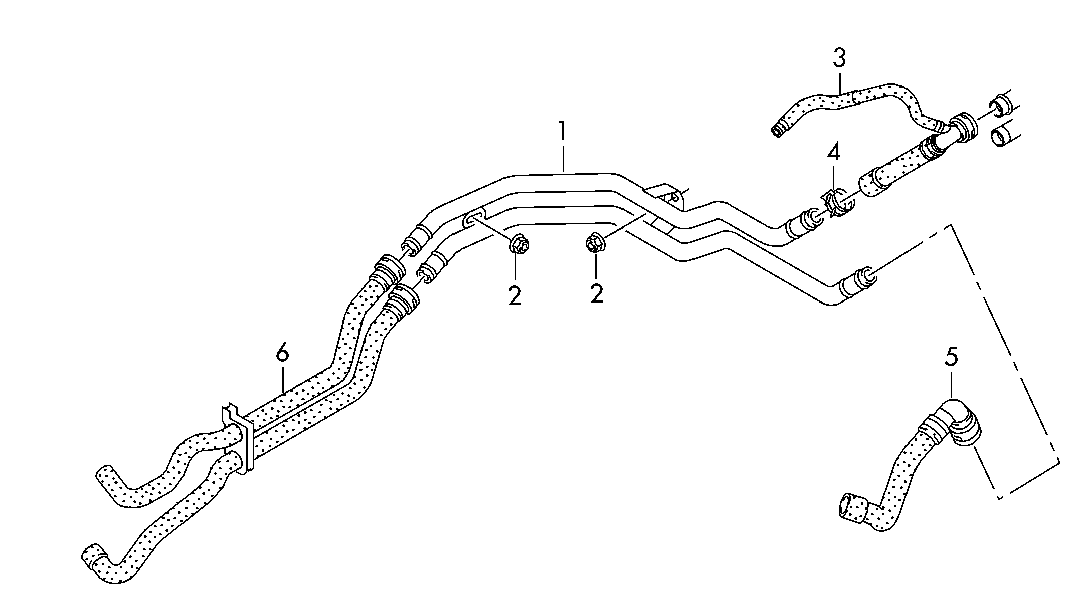 Coolant hoses and<br>pipes  - CC - cc