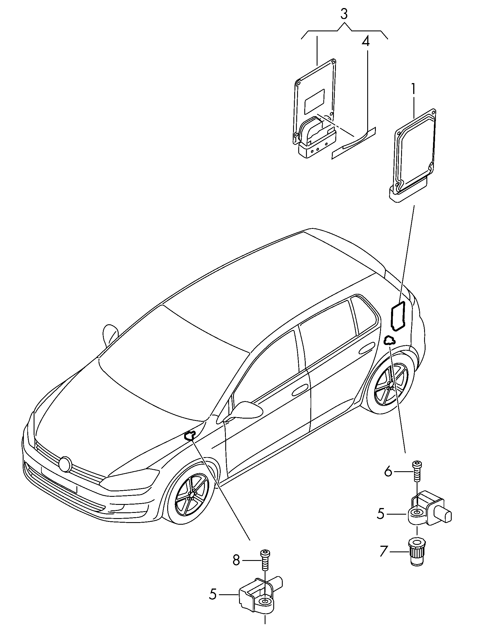Hızlanma sensörü  - Golf/Variant/4Motion - golf