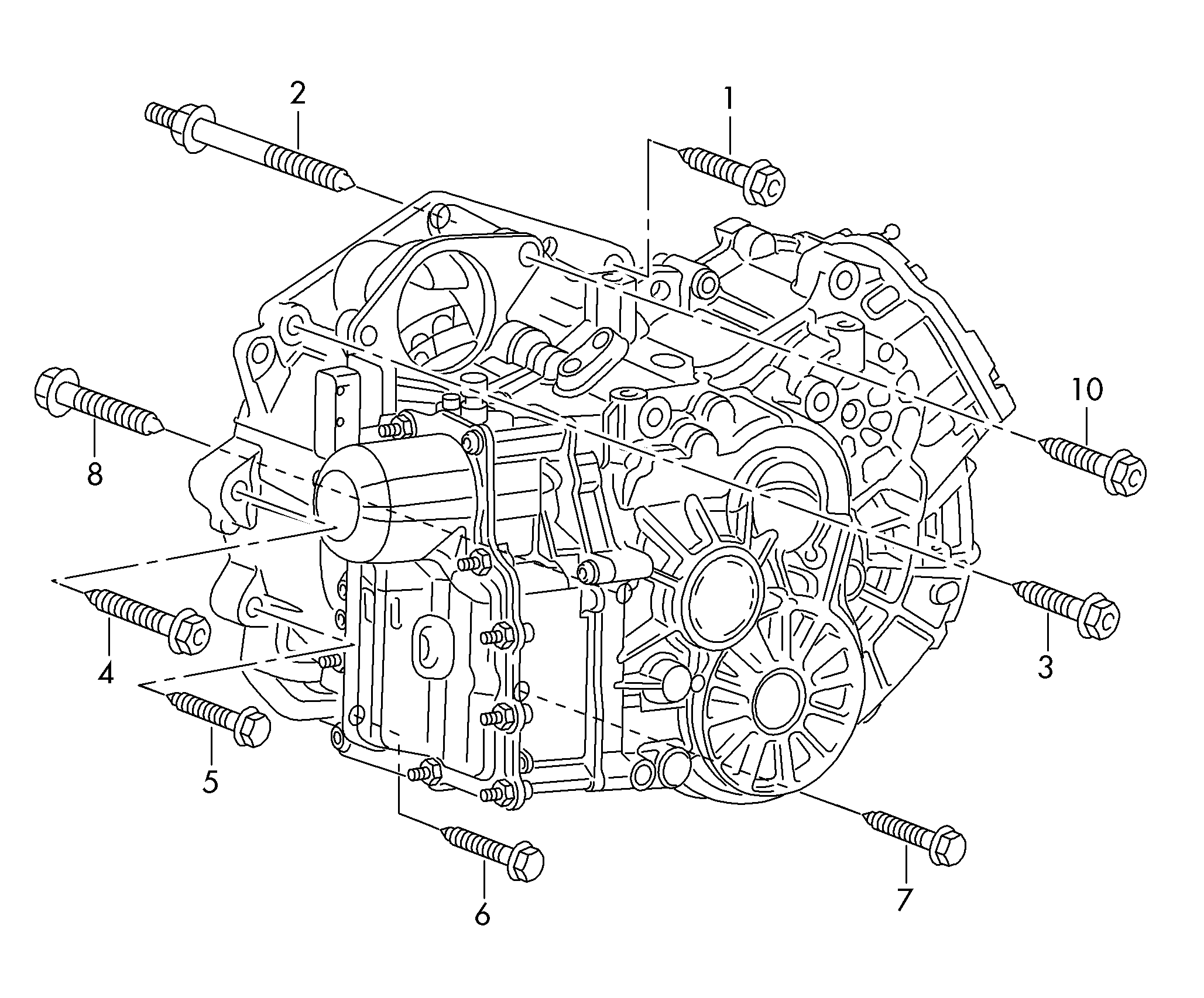 mounting parts for engine and<br>transmissionFor 7-speed dual clutch<br>gearbox DQ200 - Golf - go