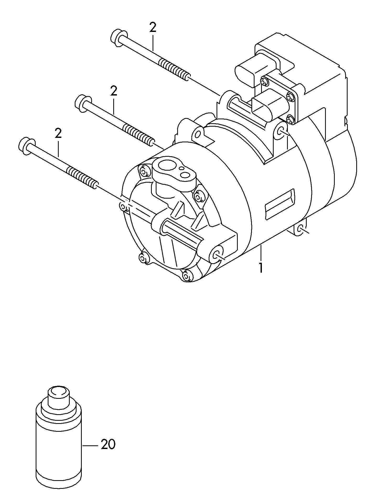 A/C compressor  - Golf/Variant/4Motion - golf