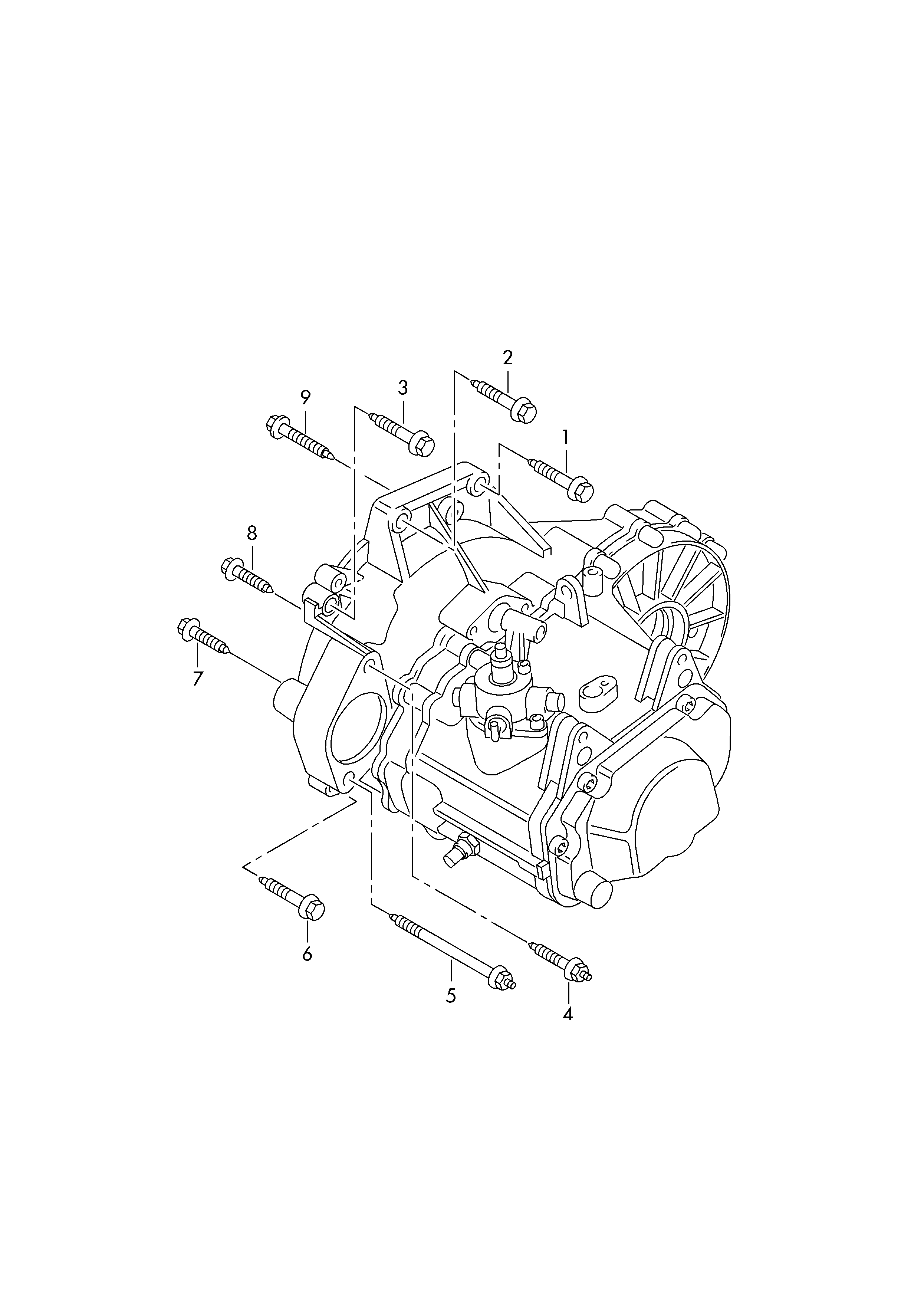 mounting parts for engine and<br>transmissionfor 6 speed manual gearbox  - Passat/Variant/Santana - pa