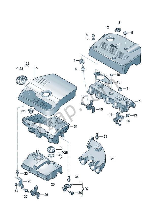 Cover 1.2/1.4 ltr. Lupo / Lupo 3L TDI (LU) 2000 year volkswagen 