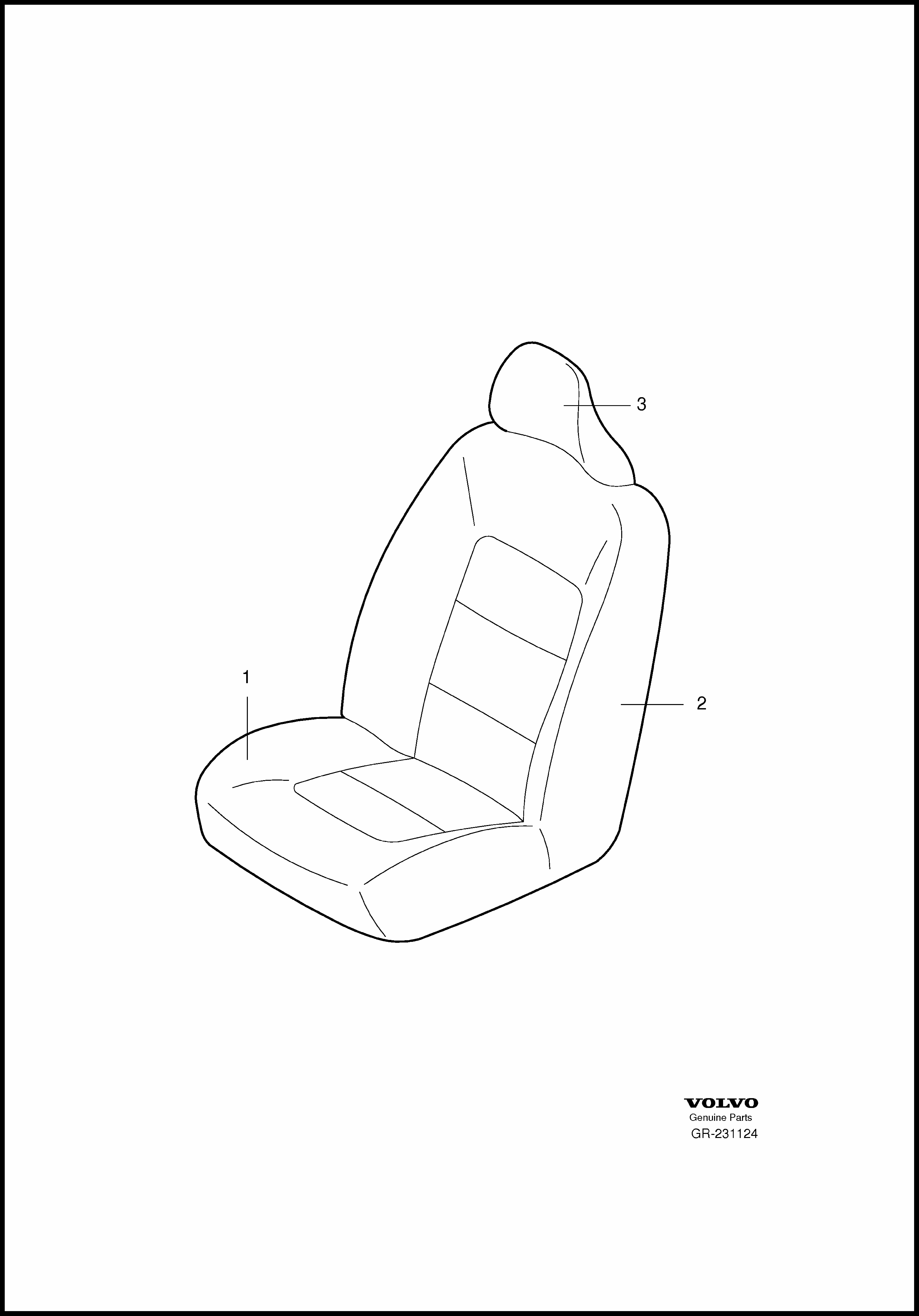 upholstery front seat pour Volvo S80 S80 (07-)