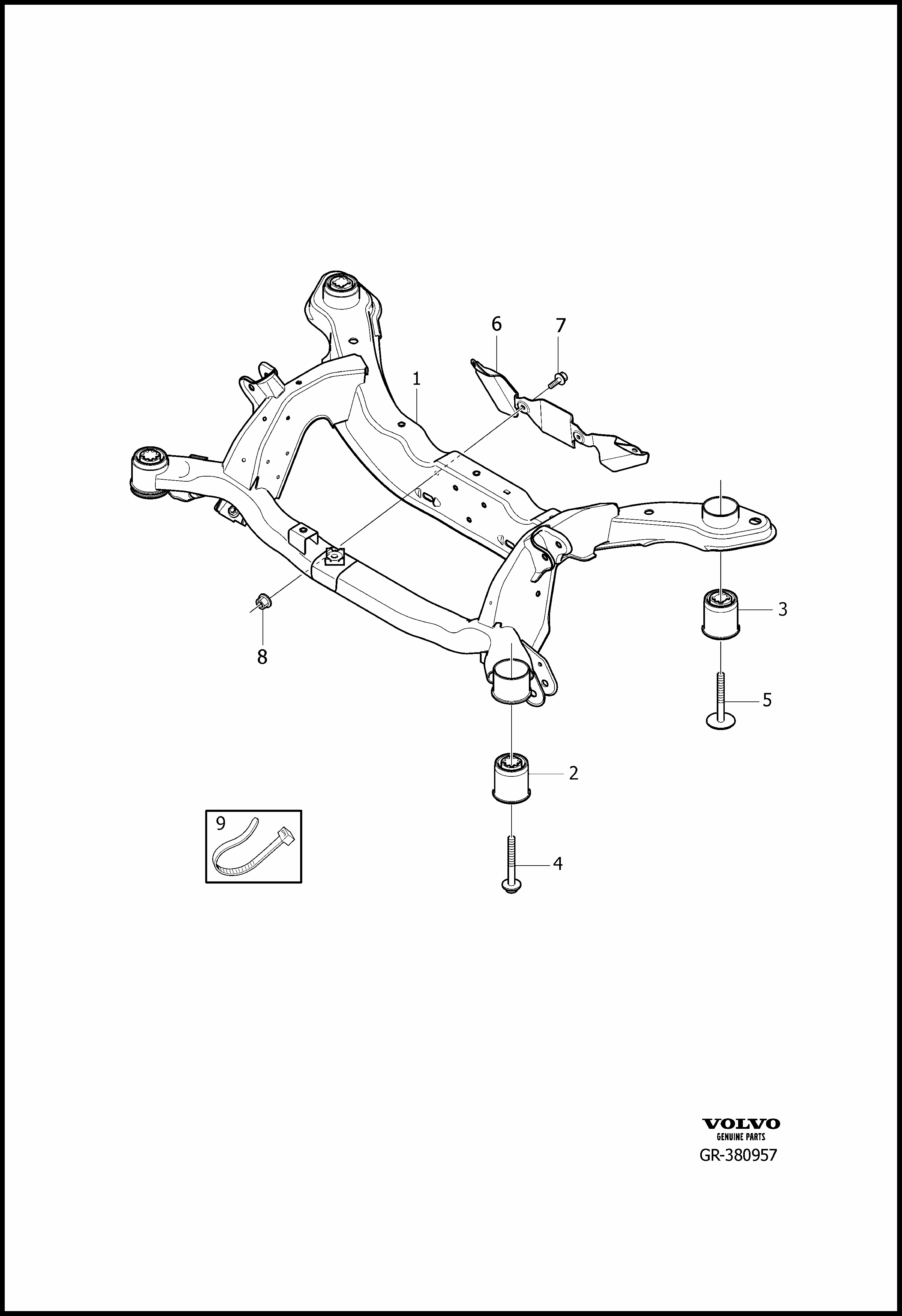 Buy Volvo S60L Subframe parts online 2014 - 2015 — Global | 7zap