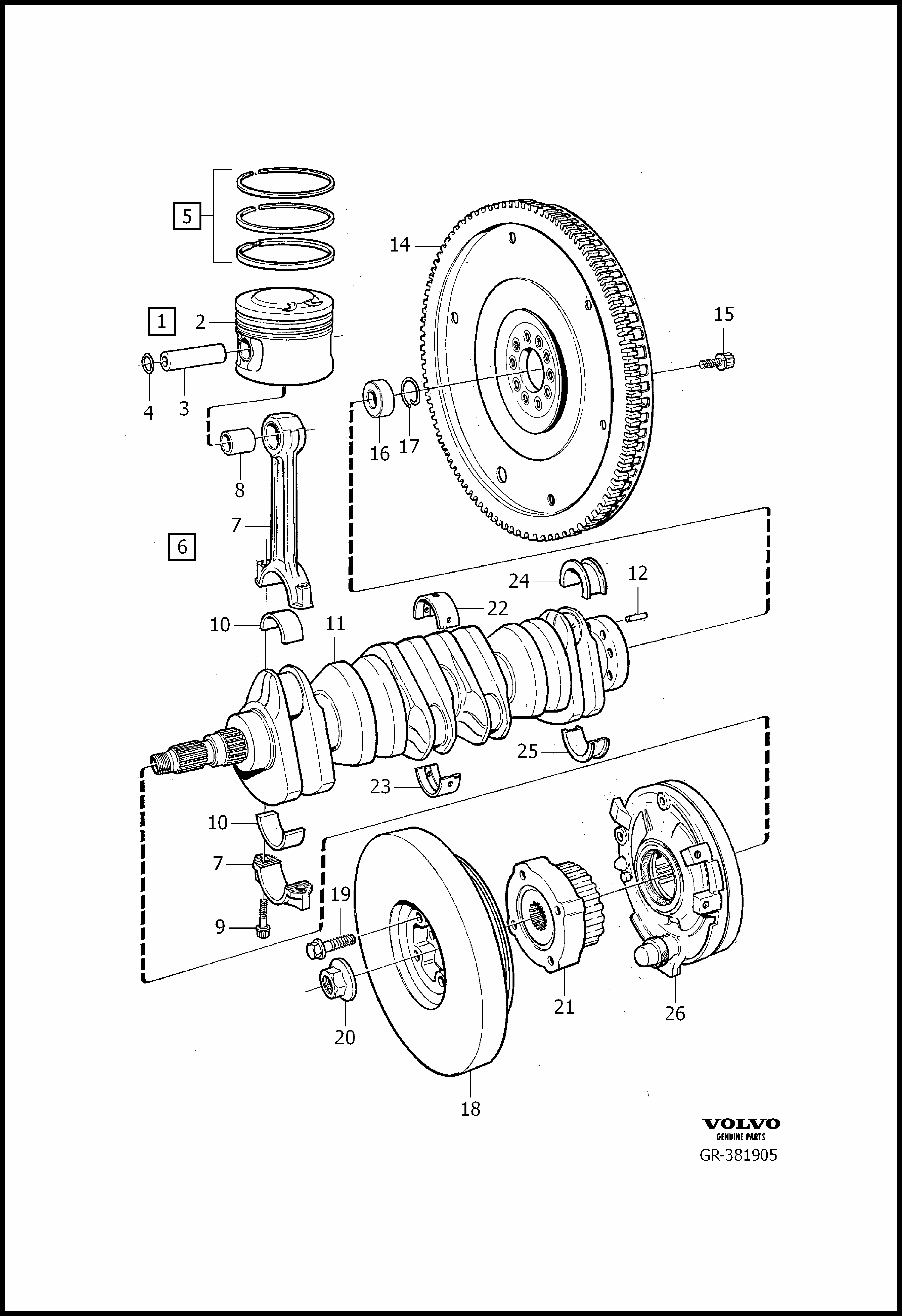 crank mechanism dla Volvo 960 960