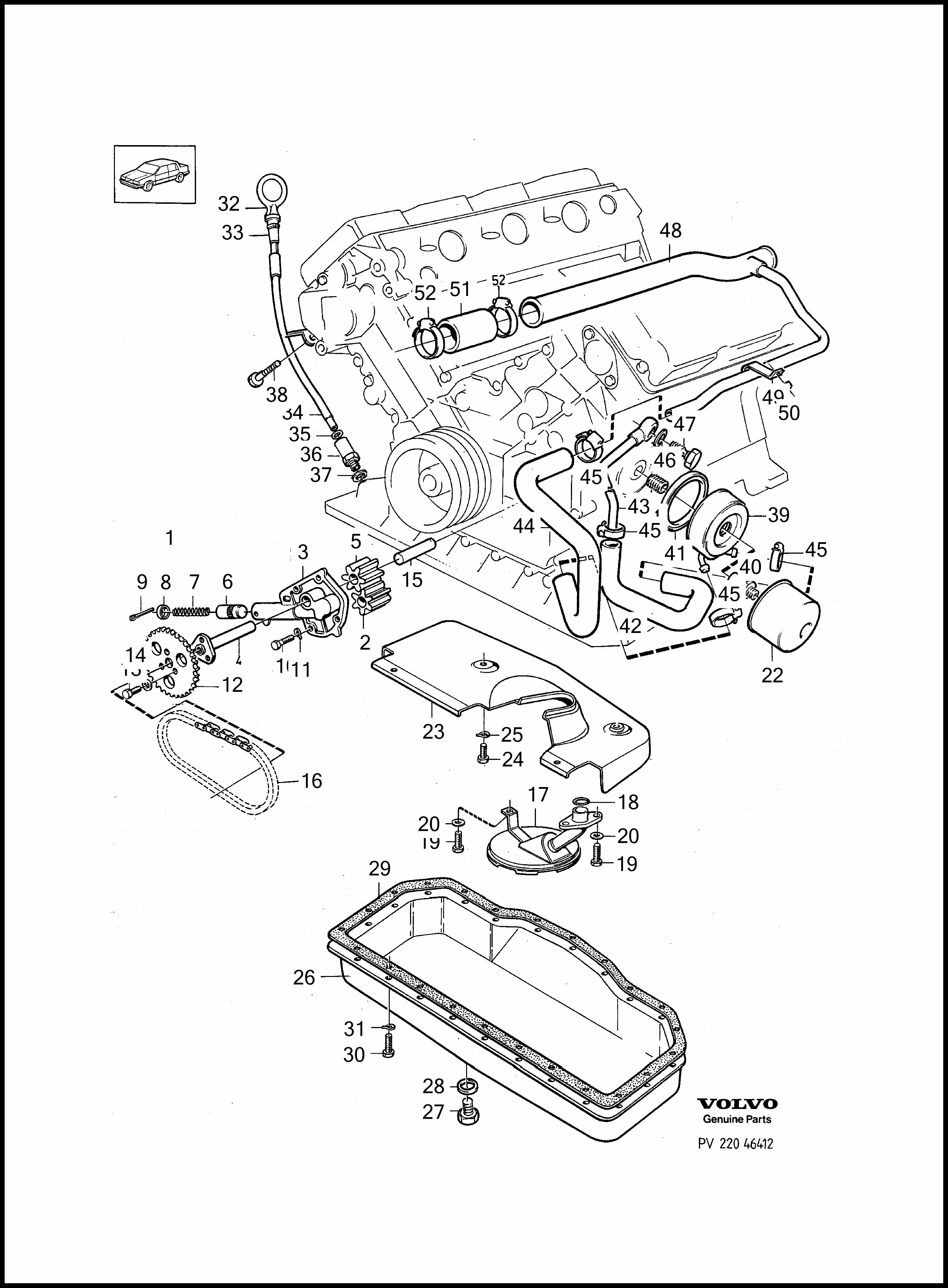 Lubricating system for Volvo 960 960