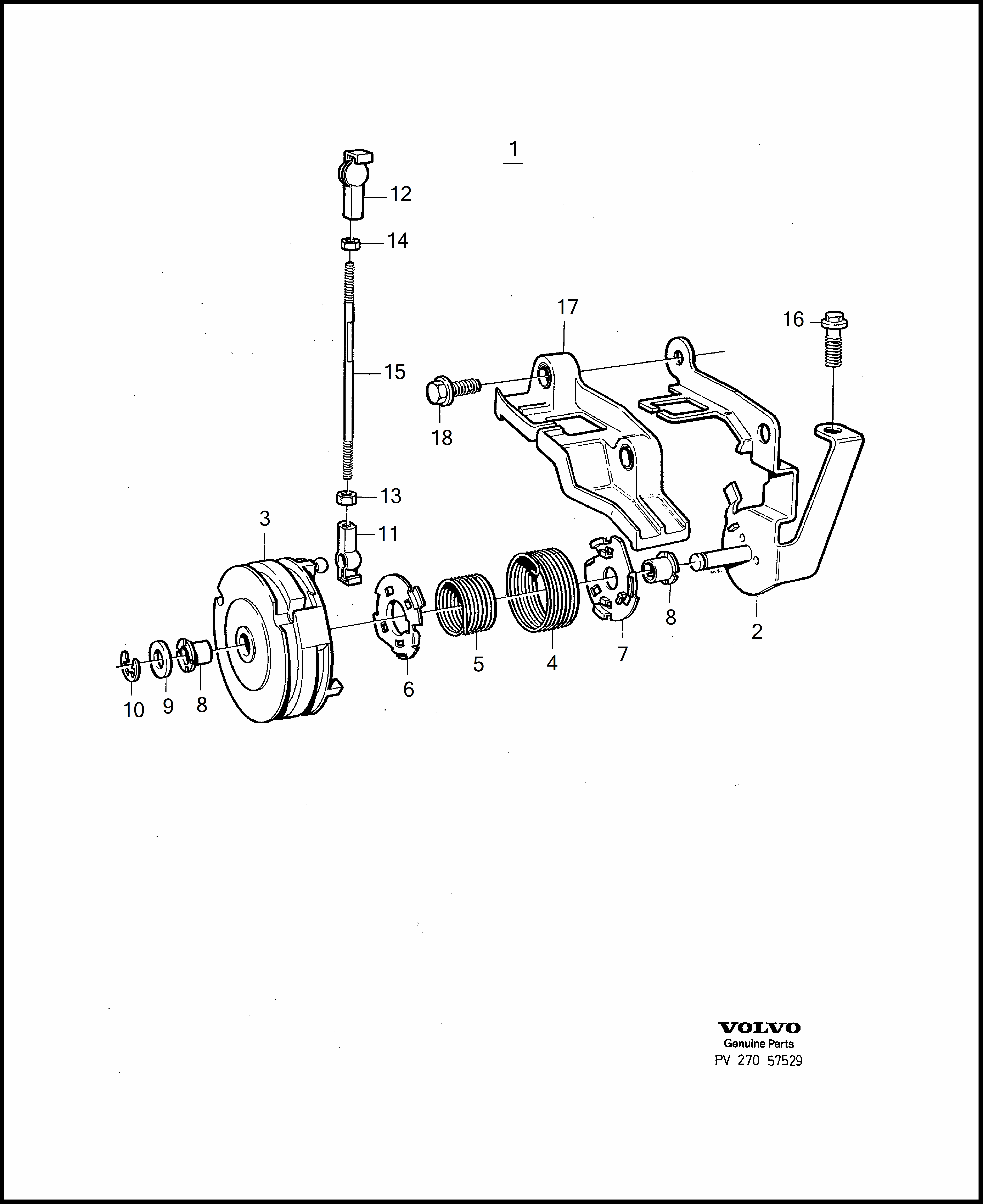 control pulley with fittings til Volvo 960 960