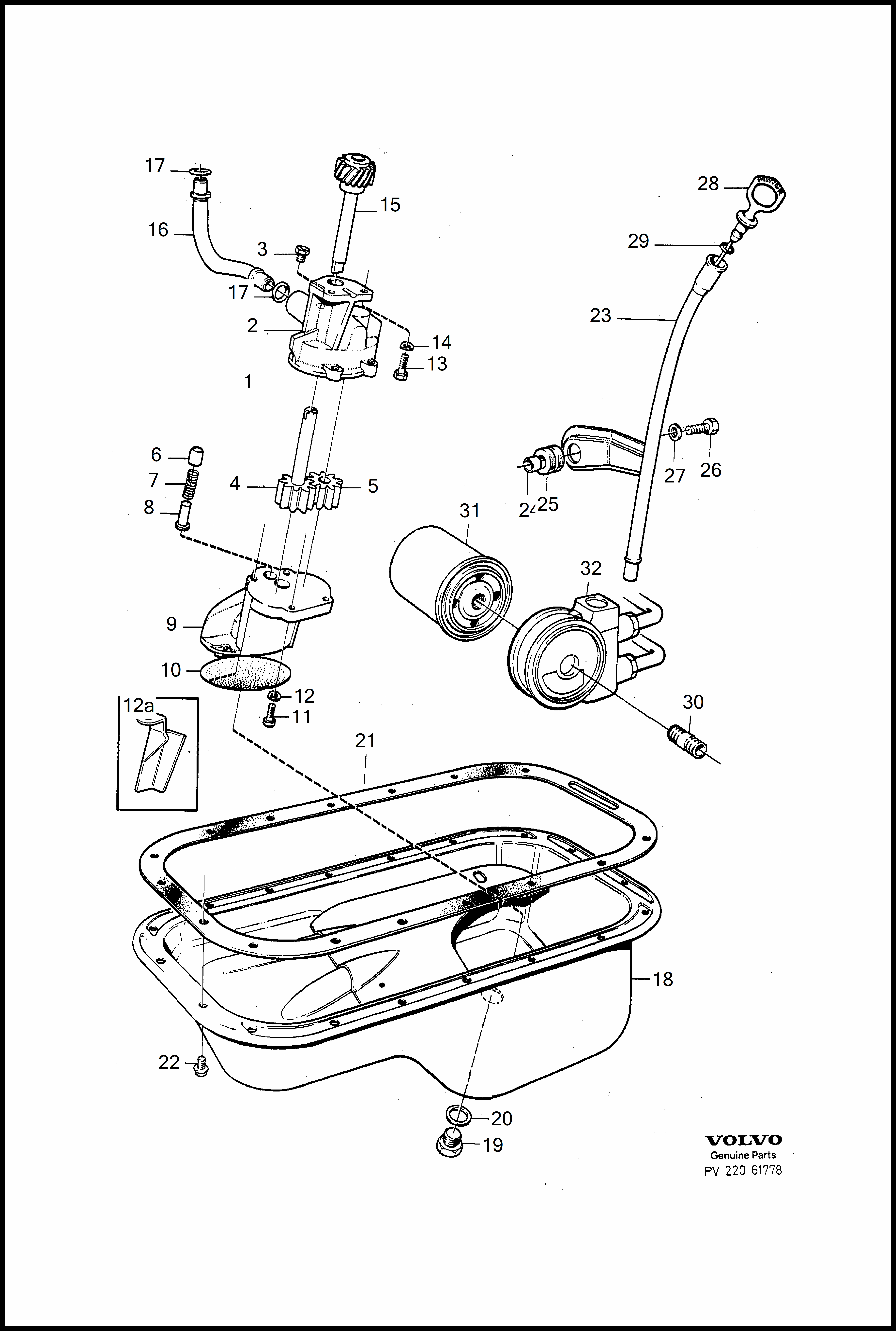 Lubricating system for Volvo 740 740