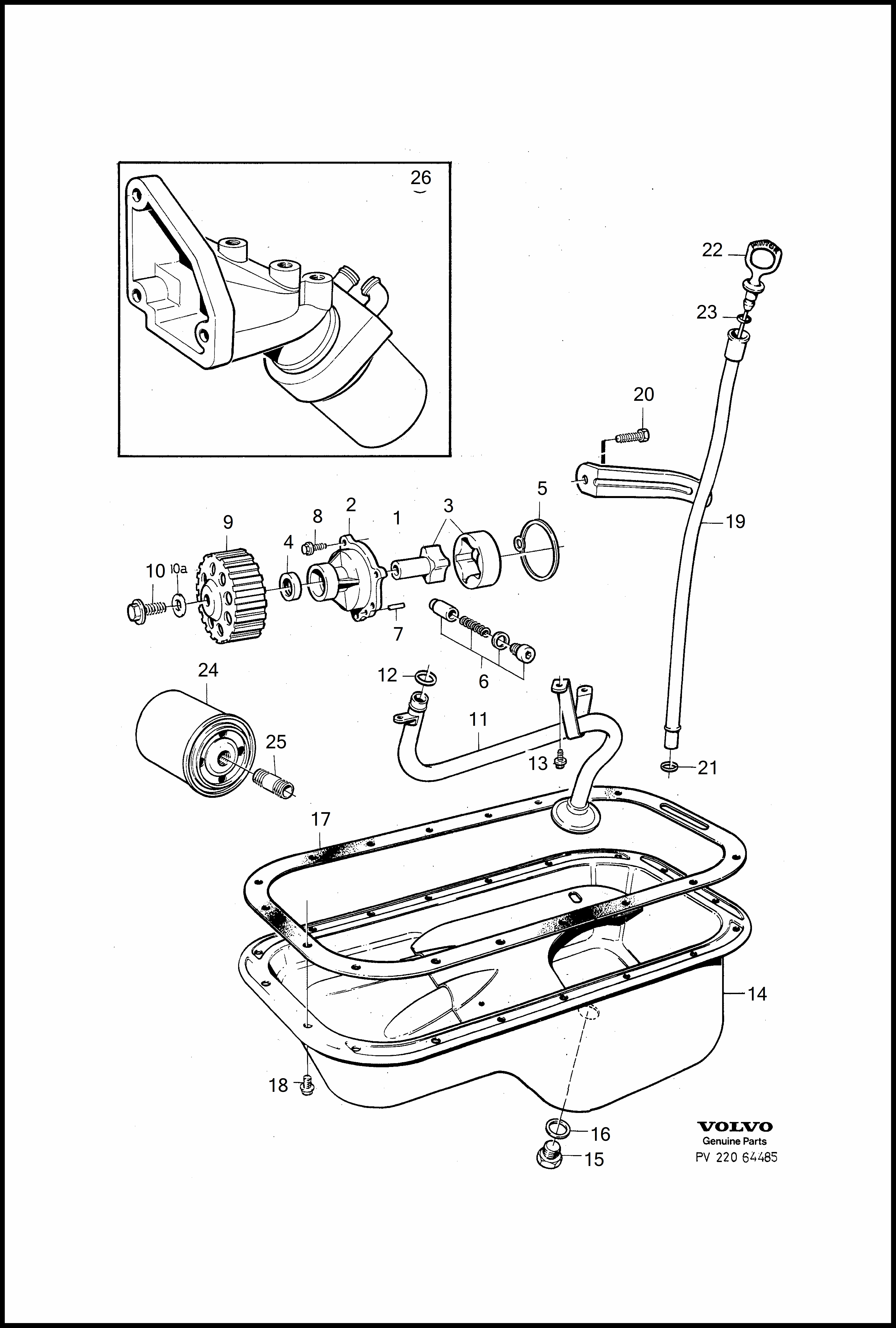 Lubricating system for Volvo 960 960