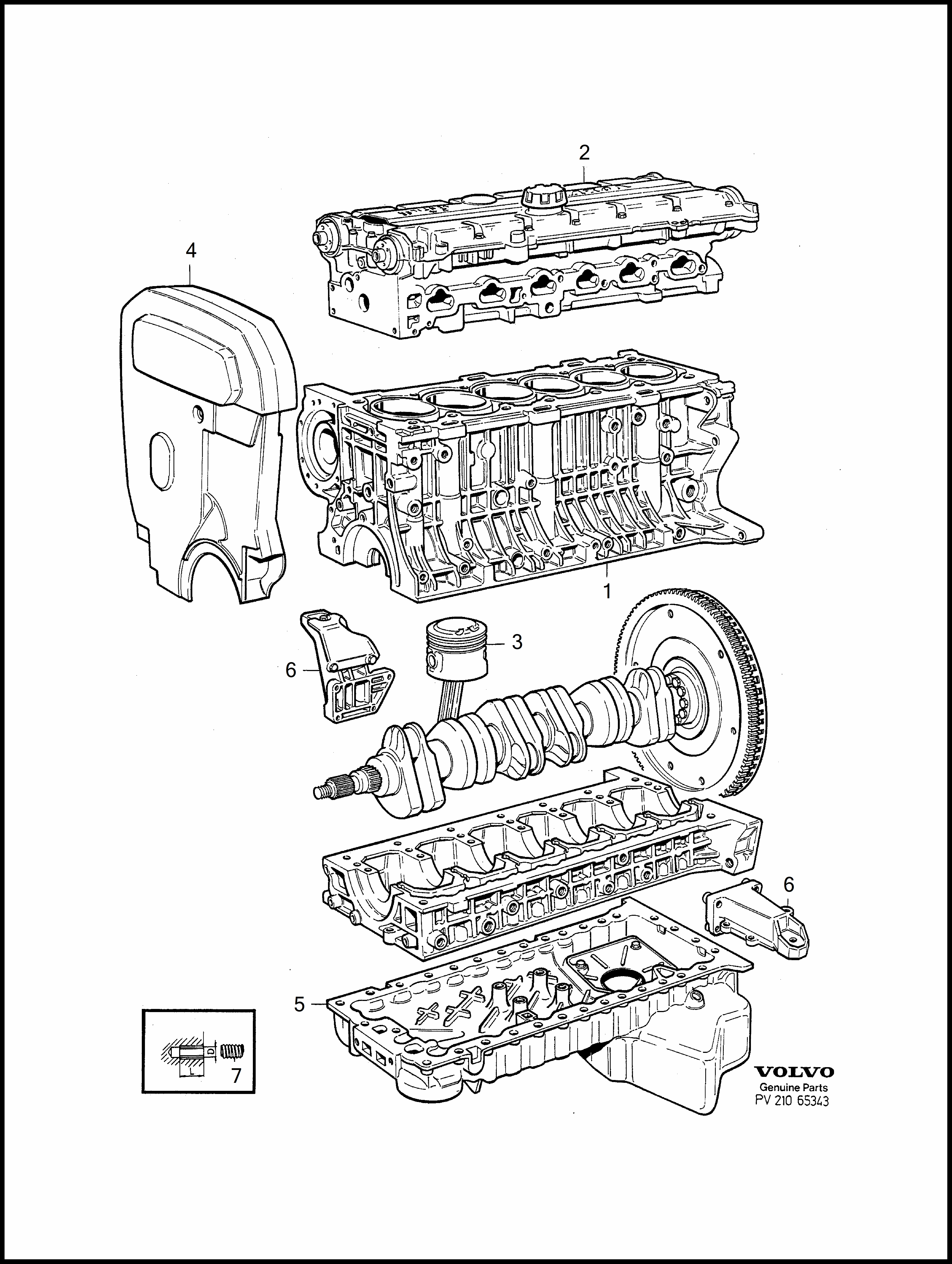 engine with fittings priekš Volvo 960 960