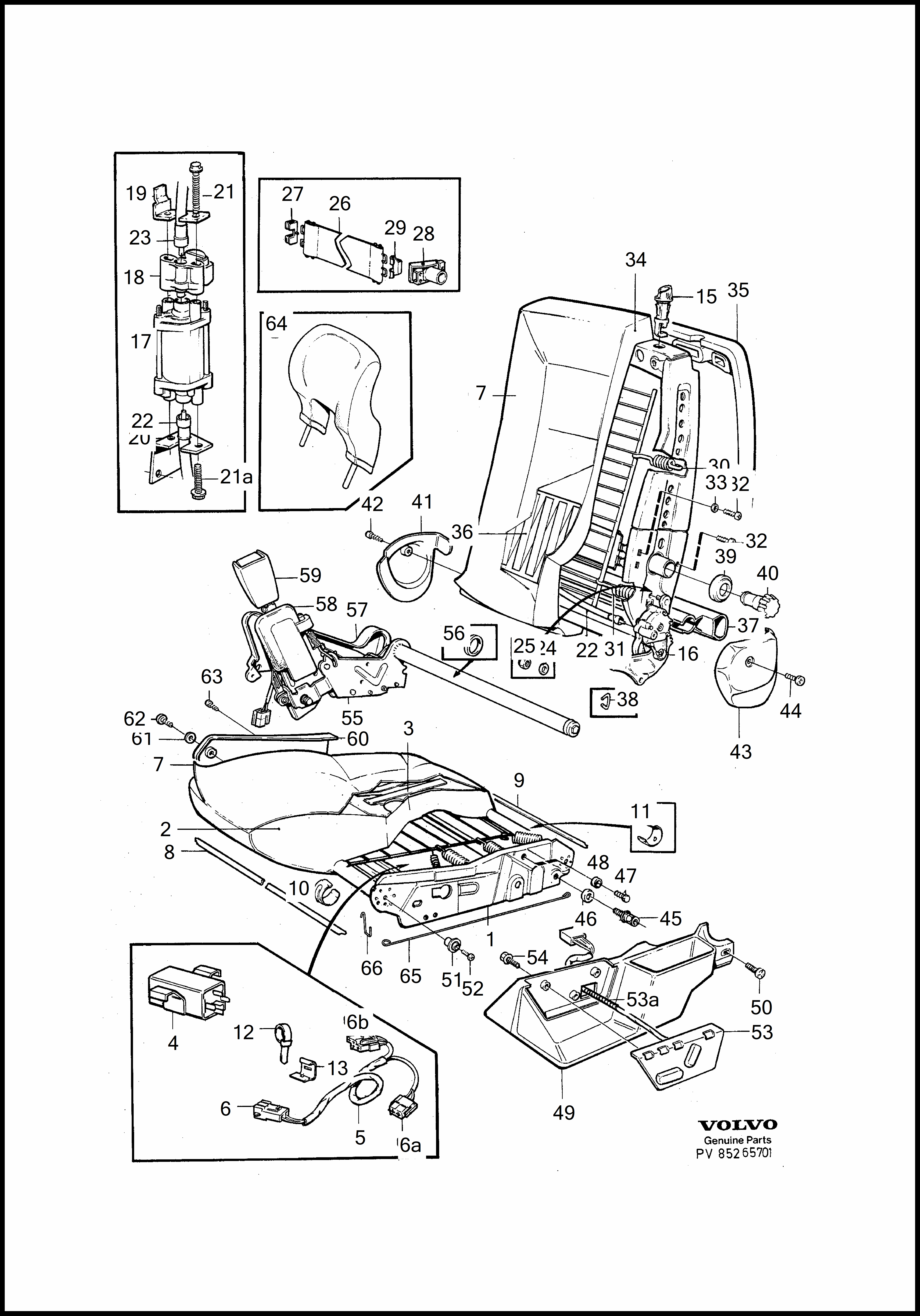 Front seat, electrically adjustable per Volvo 960 960