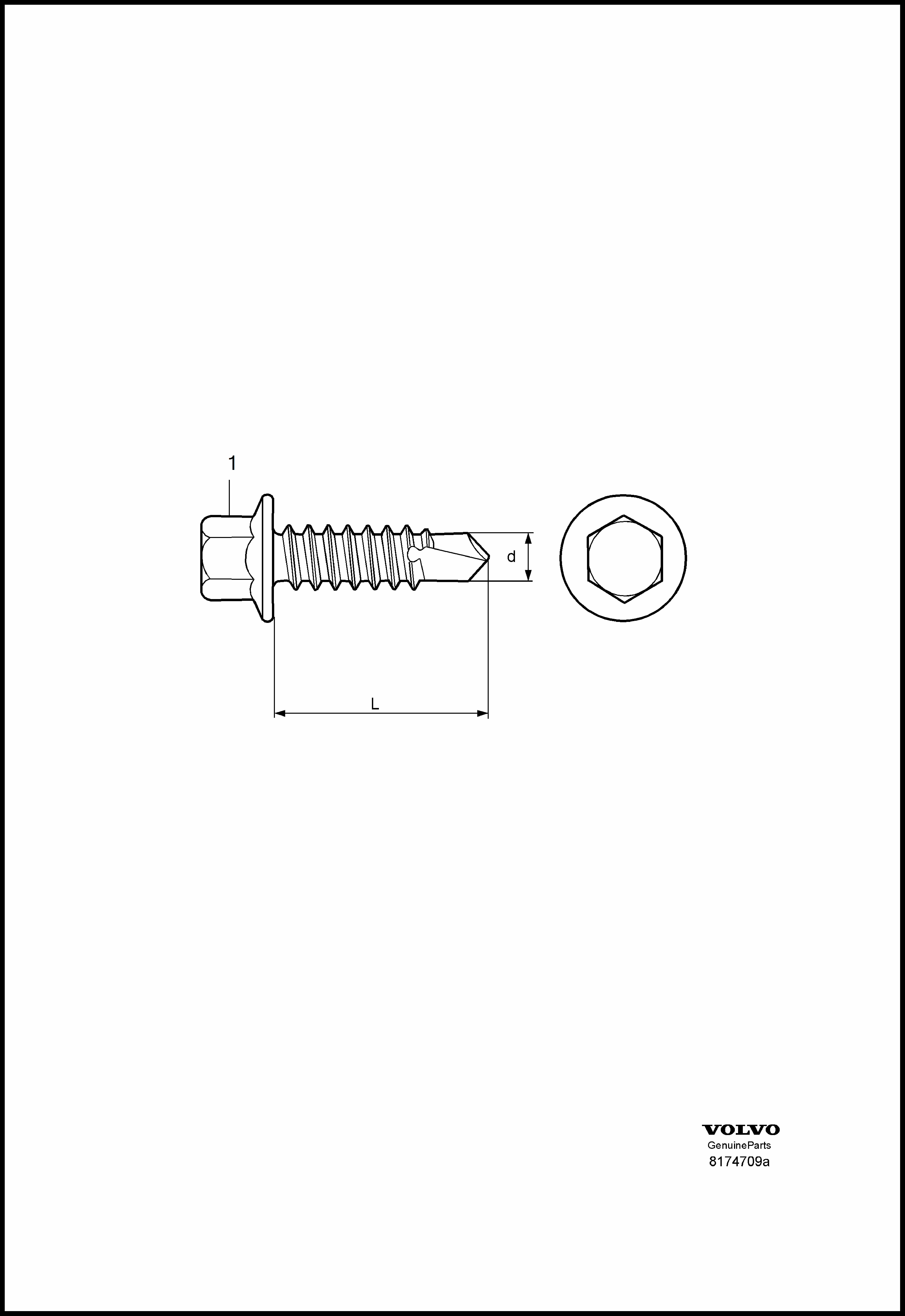 standard screws, body per Volvo 960 960